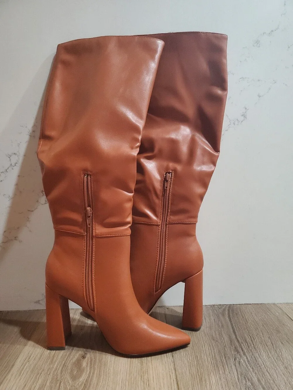 Women's Tall Pointed-Toe Block Heel Boots